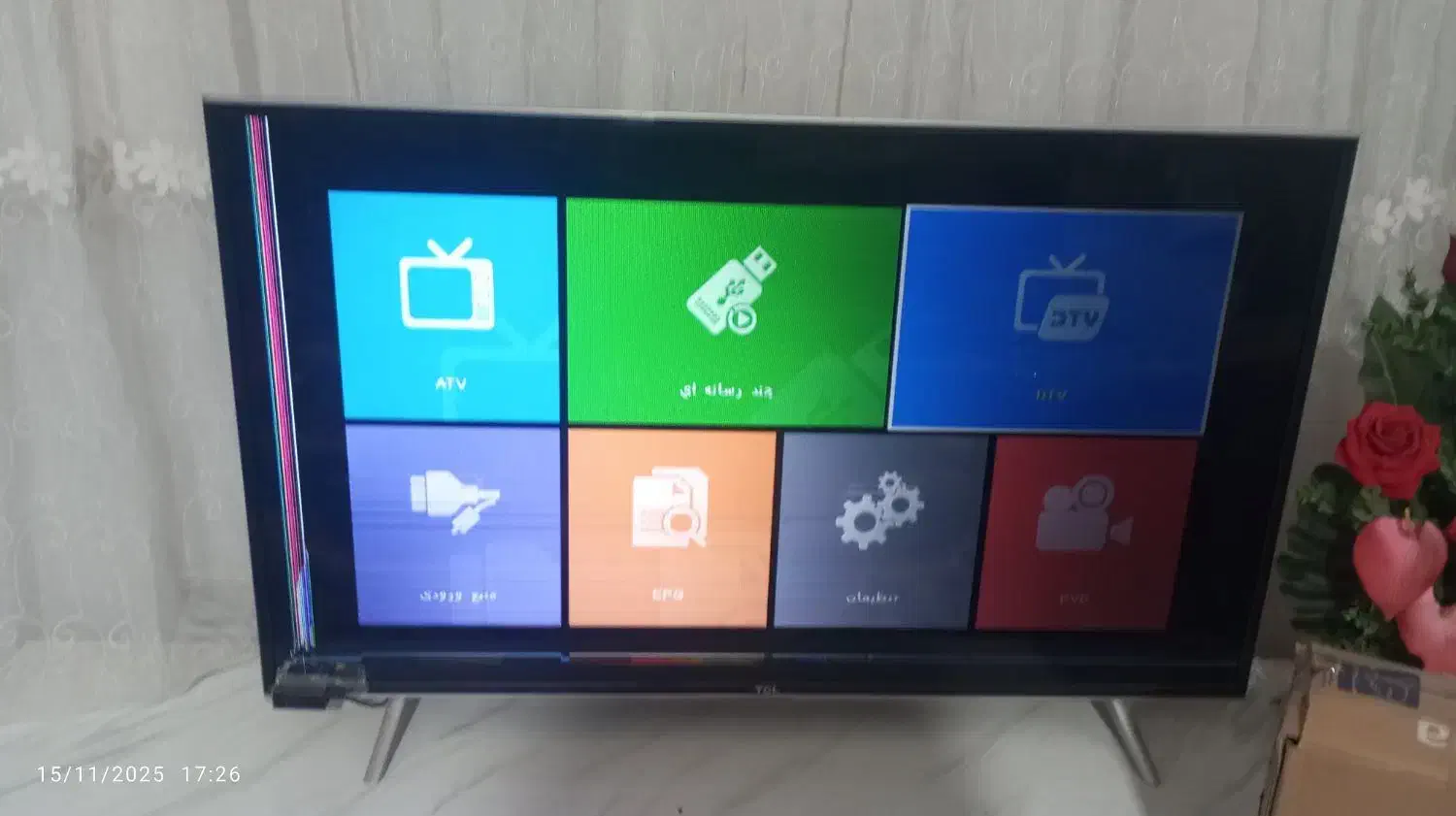 تلویزیون تی سی ال باکارتن وکنترل|تلویزیون و پروژکتور|میان جلگه, |دیوار