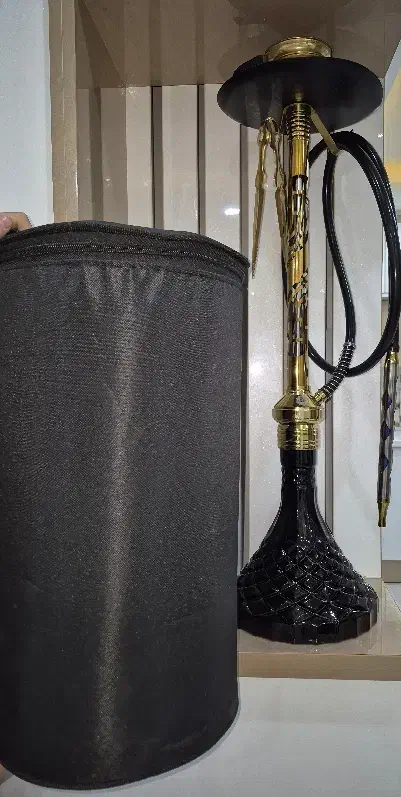 قلیان سوپاپ دارمشکی طلایی همراه با کیف|کلکسیون و سرگرمی|بندر ماهشهر, |دیوار