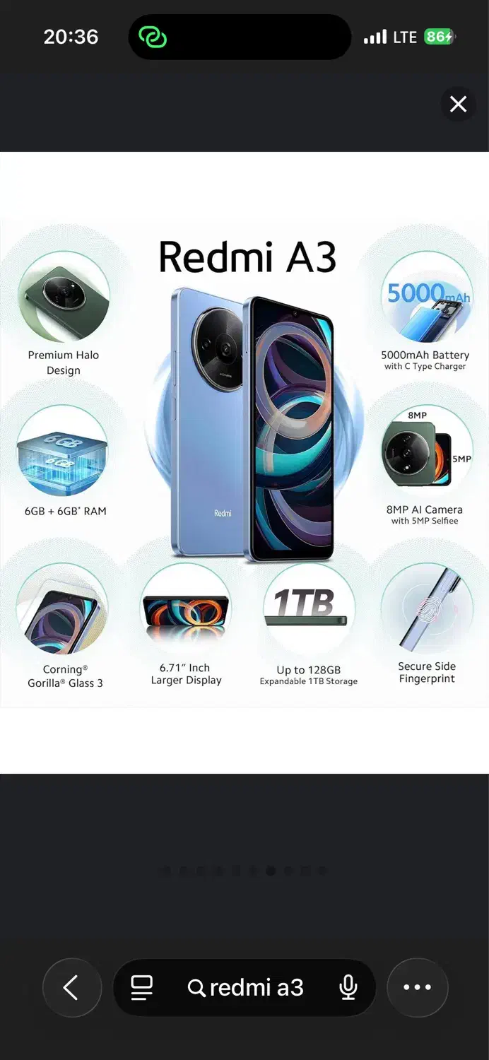 گوشی‌ردمیa3 دیر کنگان بوشهر جم عسلویه|موبایل|بوشهر, |دیوار