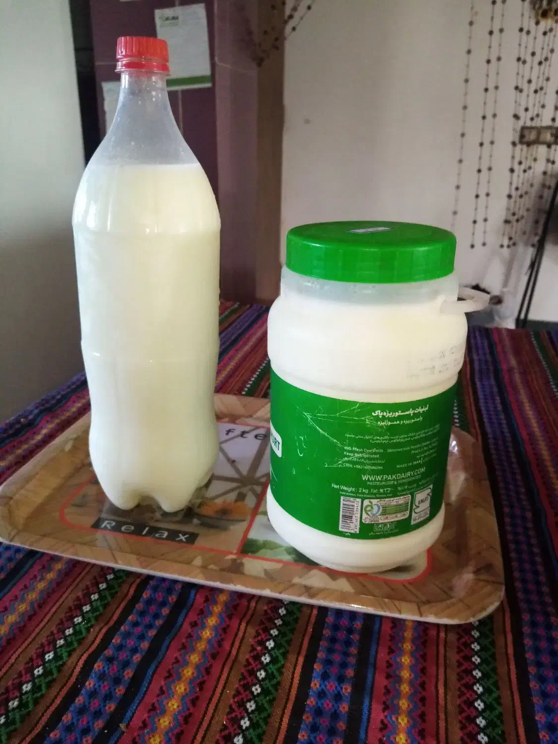 شیر محلی کیلوی 38 تومن دوغ محلی لاکی 25|خوردنی و آشامیدنی|گلوگاه بابل (گلیا), |دیوار