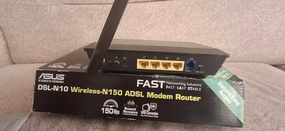 مودم-روتر ADSL و بی‌سیم ایسوس مدل DSL-N10 C1|مودم و تجهیزات شبکه|سبزوار, ولیعصر (نجار آباد)|دیوار