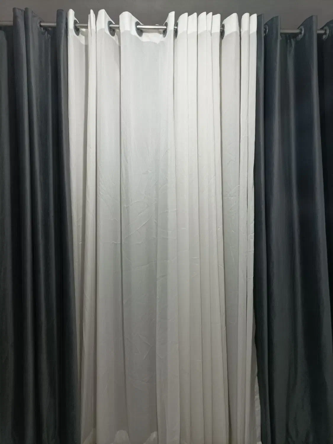 پرده پانچی پذیرایی و تراس و اتاق و آشپزخانه|پرده، رانر، رومیزی|رشت, کوی امام رضا|دیوار