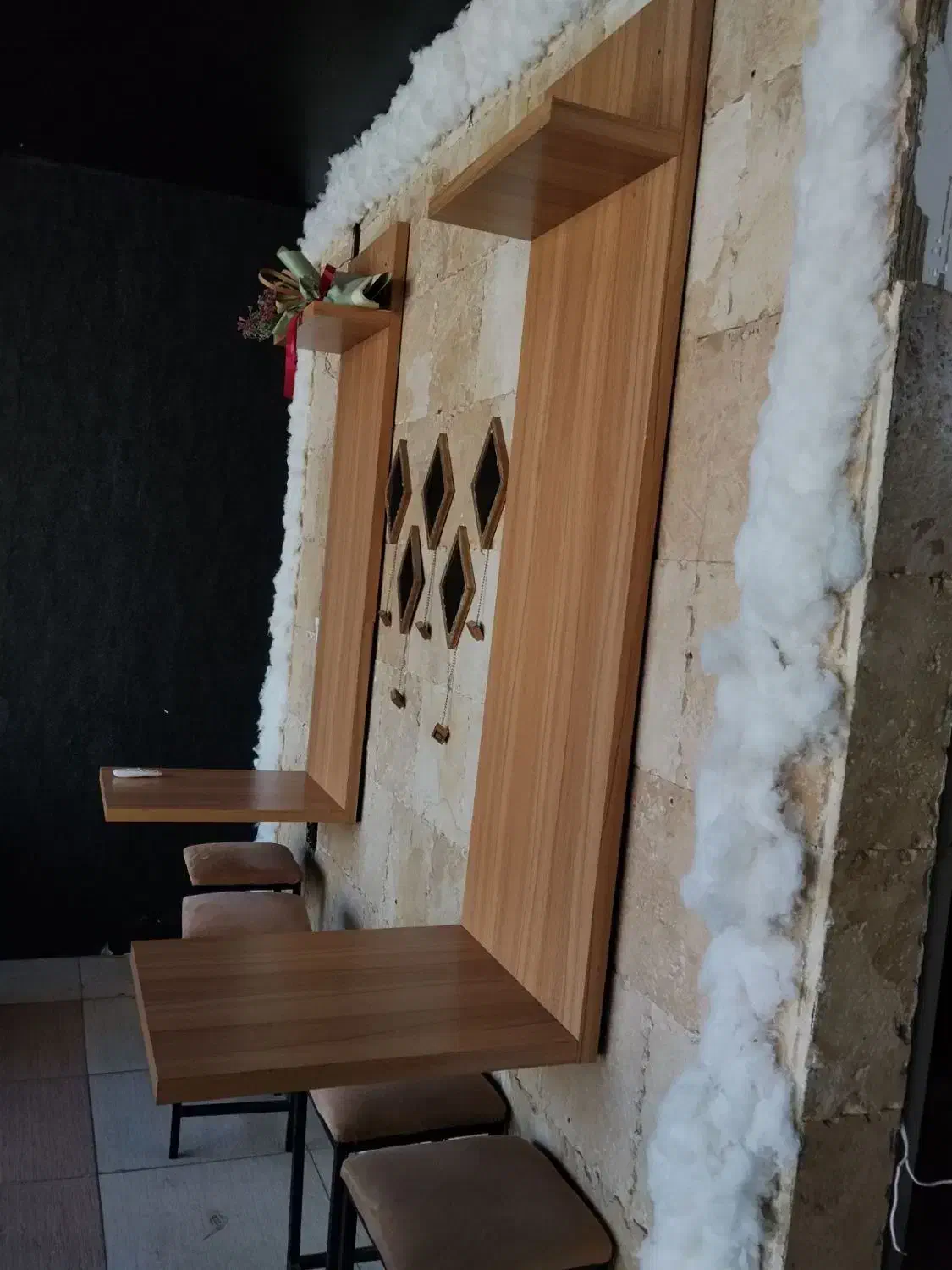 میز و صندلی دیواری|کتابخانه، شلف، قفسه‌های دیواری|ملایر, |دیوار