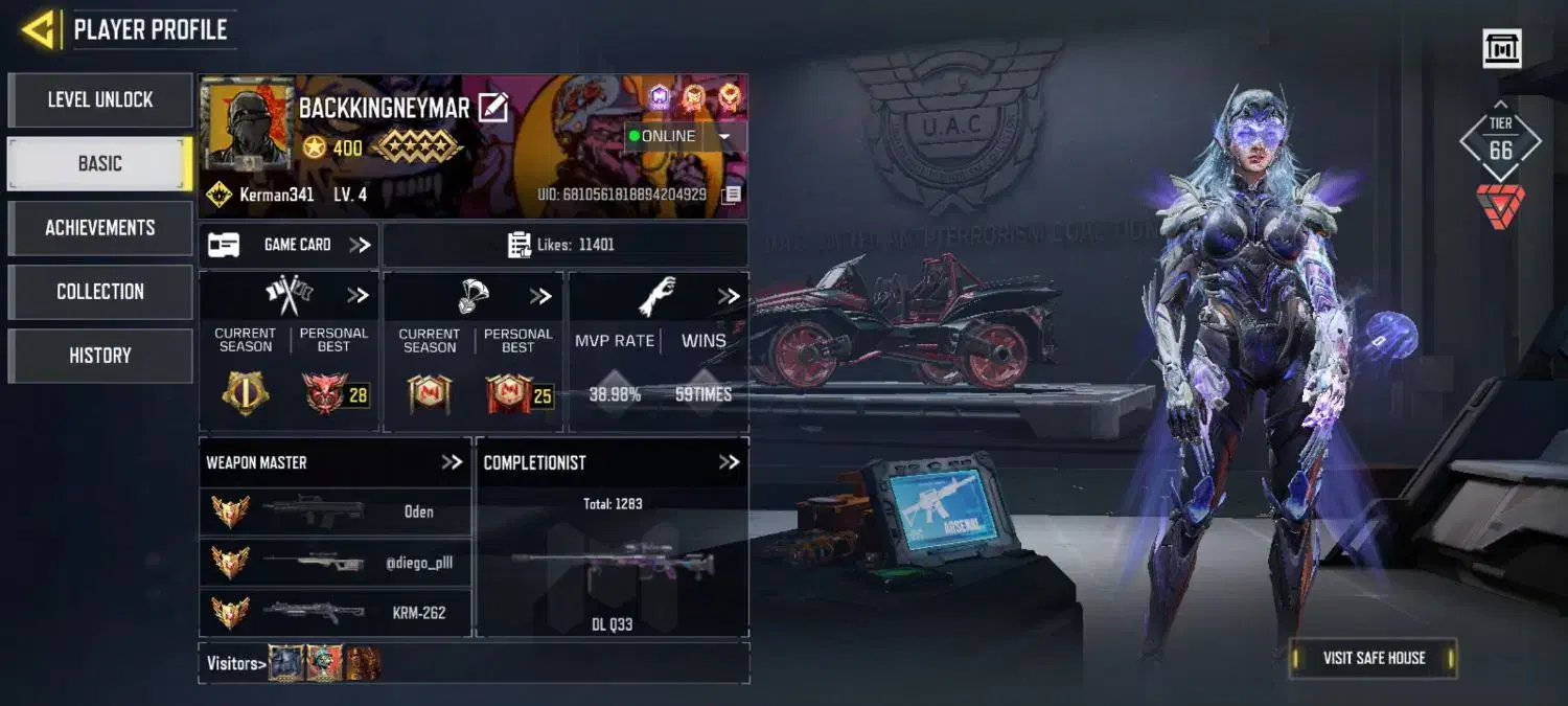 اکانت کالاف دیوتی موبایل|کنسول، بازی ویدئویی و آنلاین|کرمان, |دیوار