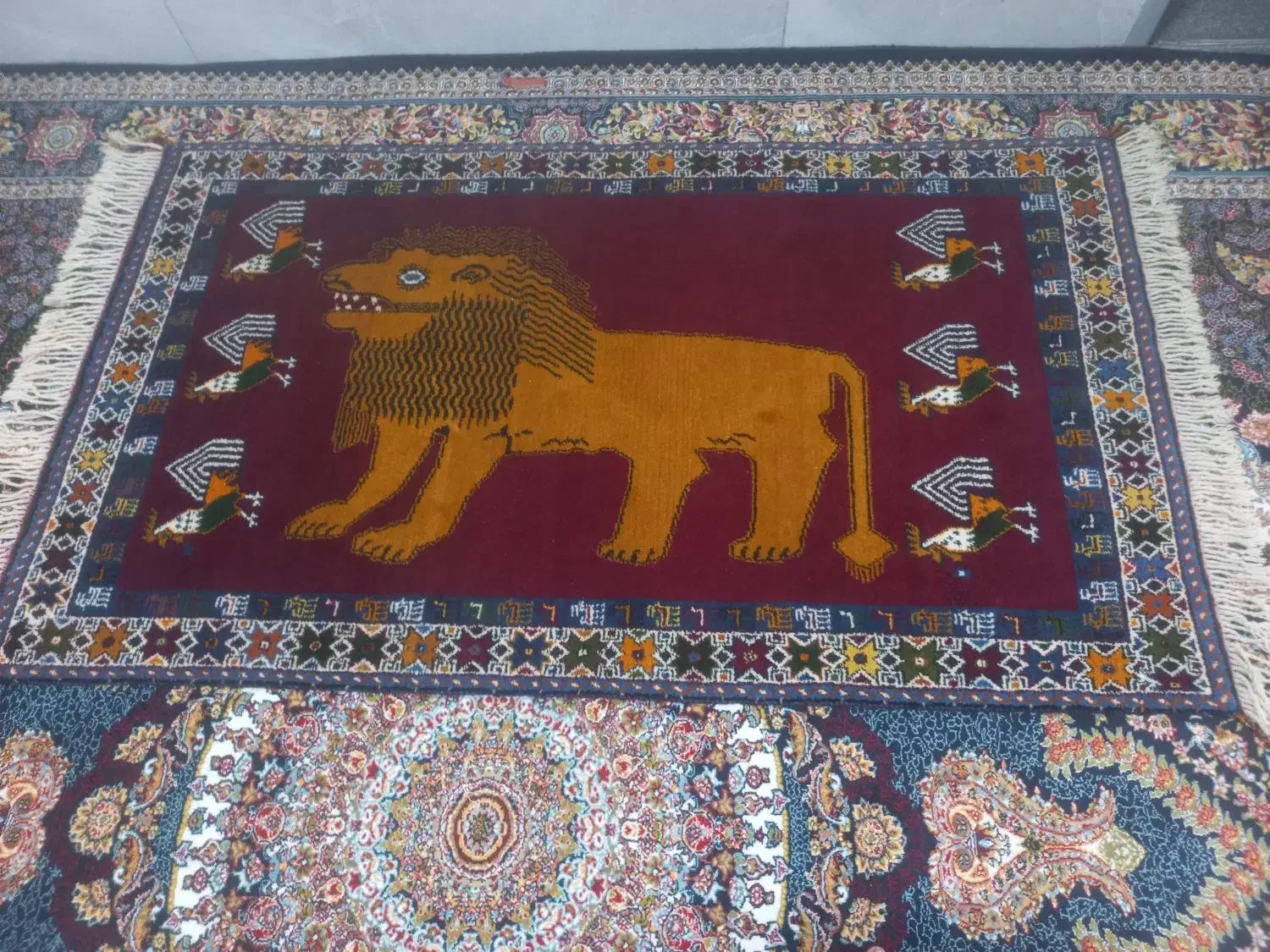 فرش دستبافت قشقایی|فرش|کوه چنار, |دیوار