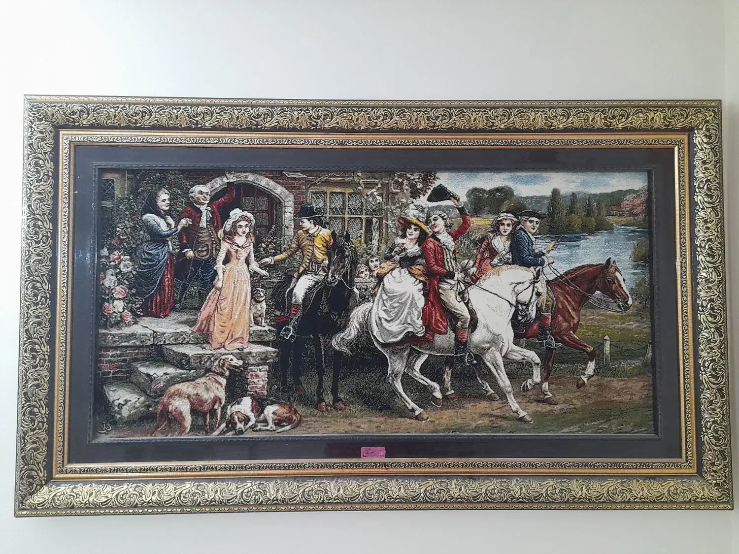 تابلو فرش ماشینی نو|تابلو فرش|اصفهان, برازنده|دیوار