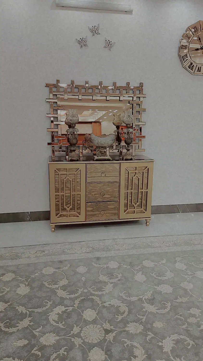 سرویس چوب ایینه ای|بوفه، ویترین، کنسول|بروجرد, |دیوار