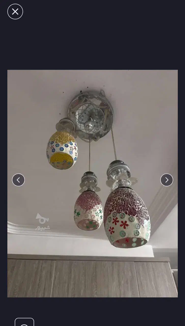 لوستر فوق العاده زیبا بدون هیچ ایرادی|لوستر و چراغ آویز|رشت, شهرک صبا|دیوار