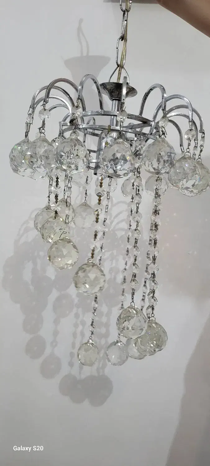 لوستر برنجی و کریستال|لوستر و چراغ آویز|ری, شهادت|دیوار