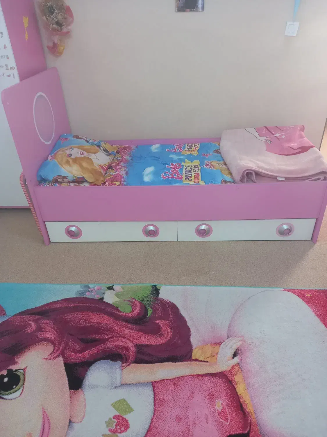 سرویس خواب دخترانه همراه با تشک|تخت و سرویس خواب|مسجد سلیمان, |دیوار