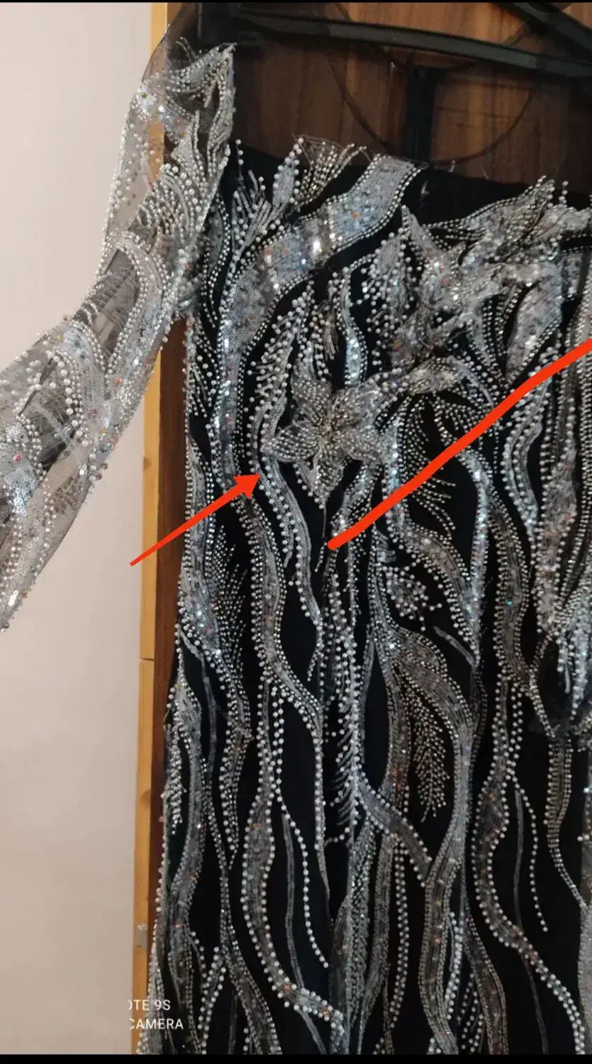 لباس مجلسی پنل سنگی جواهر دوزی|لباس|سهند, |دیوار