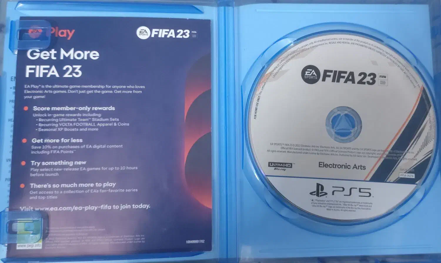 سی دی بازی FIFA2023 PS5|کنسول، بازی ویدئویی و آنلاین|مشهد, انقلاب|دیوار