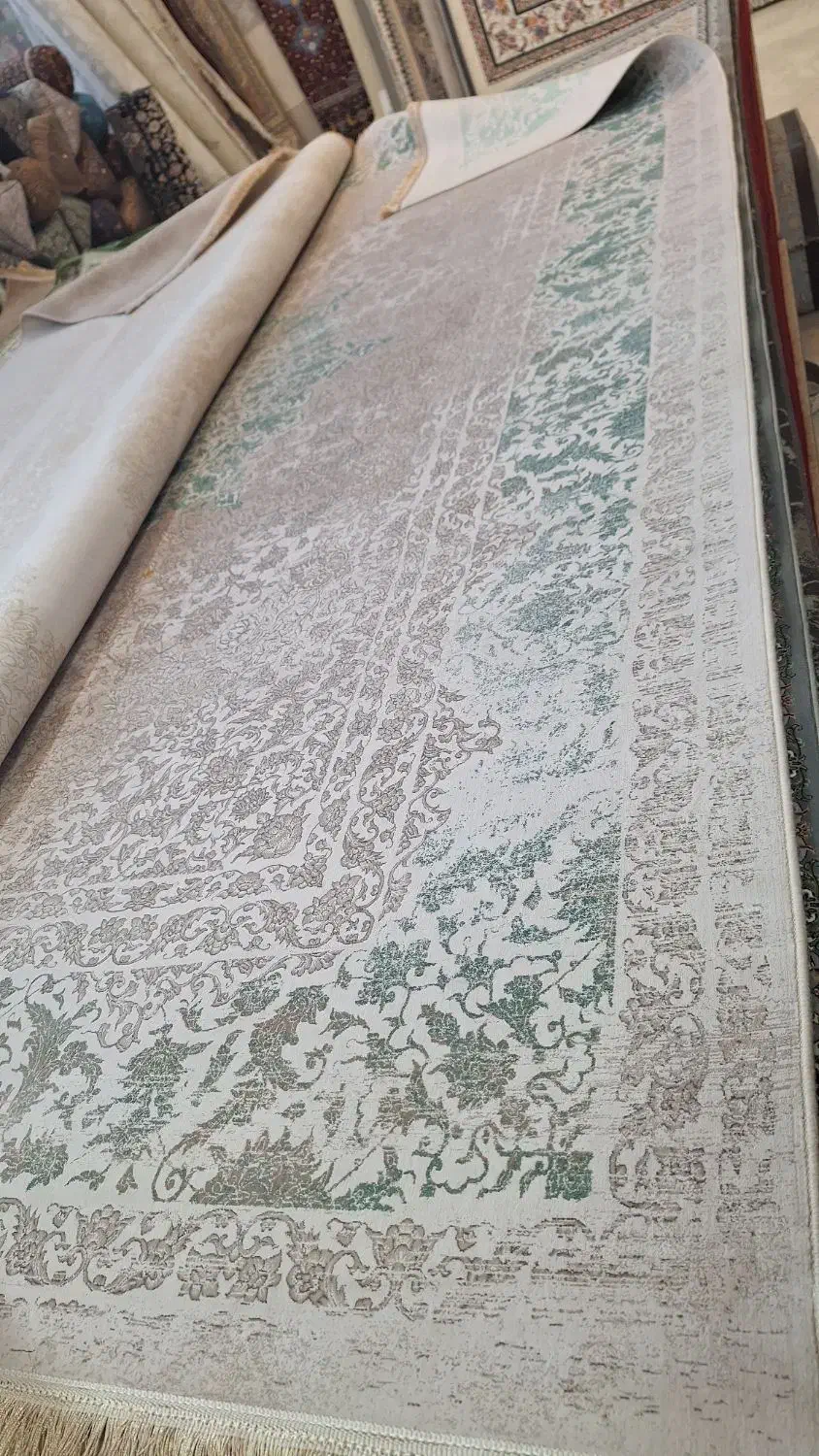 فرش کرم سبز 1500 شانه|فرش|فشاپویه, |دیوار