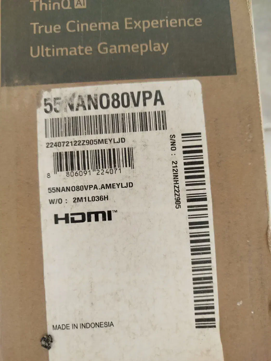 کارطون طلویضیون ۵۵ اینچ الجی کاملن صالم|سایر لوازم برقی|بندرعباس, |دیوار