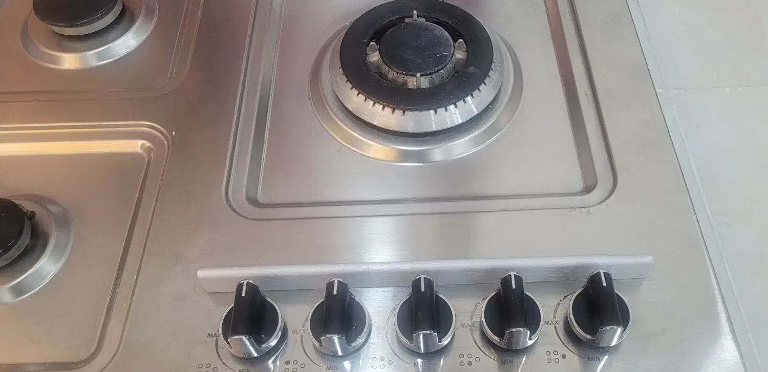 گاز ۵ شعله استیل بیمکث|اجاق گاز و لوازم برقی پختوپز|قائن, |دیوار