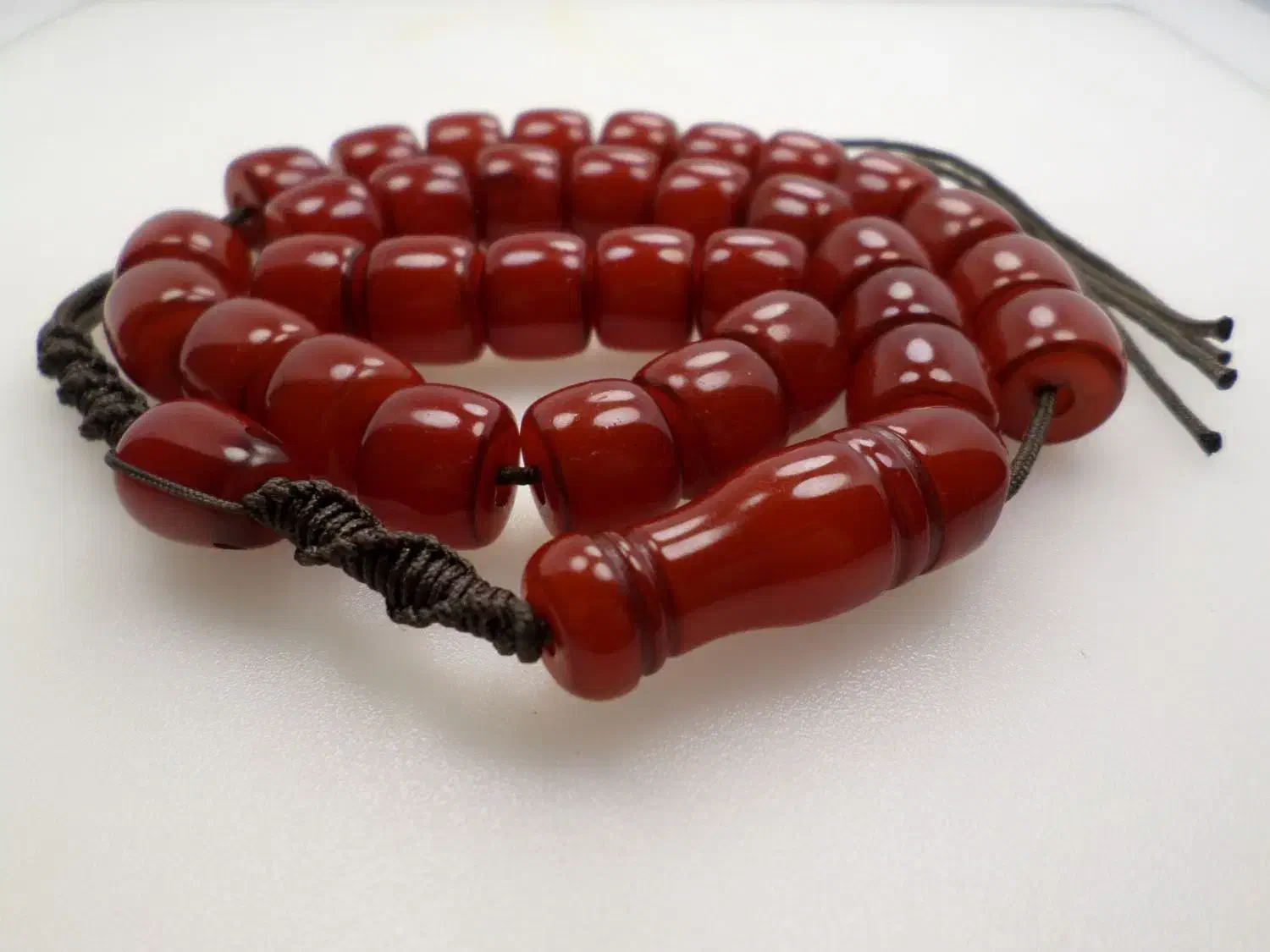 تسبیح کهربا۳۳عددی فاتورانی تراش تمام دست کد۳۱۲،۳۱۱|بدلیجات|سمنان, |دیوار