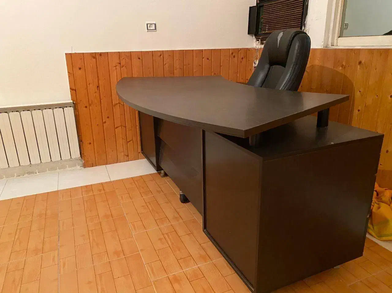 فروش میز مدیریت ام دی اف خارجی صفحه دوبل|مبلمان اداری|نور, |دیوار