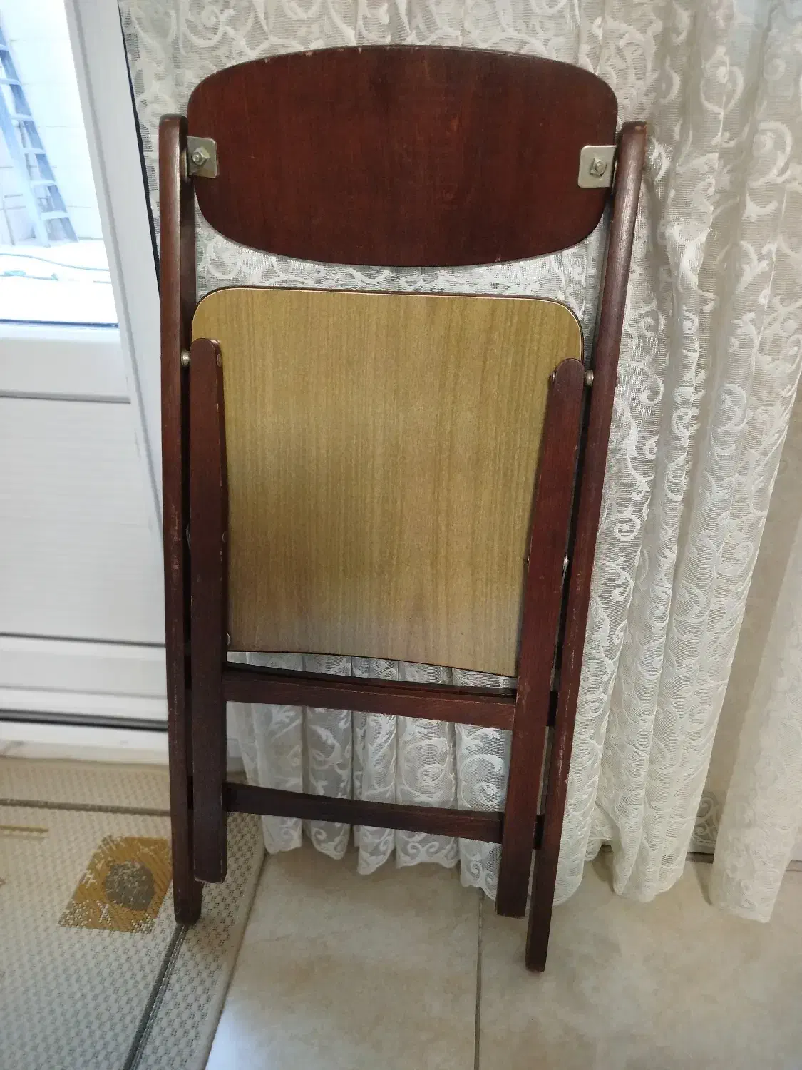 چهار عدد صندلی چوبی تاشو کم کار خارجی|میز و صندلی غذاخوری|قزوین, |دیوار