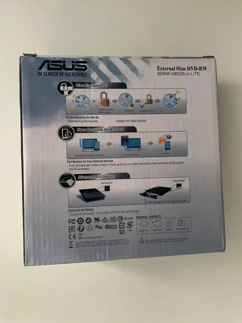 دی وی‌ دی رام اکسترنال  اسلیم asus|قطعات و لوازم جانبی رایانه|تهران, منیریه|دیوار