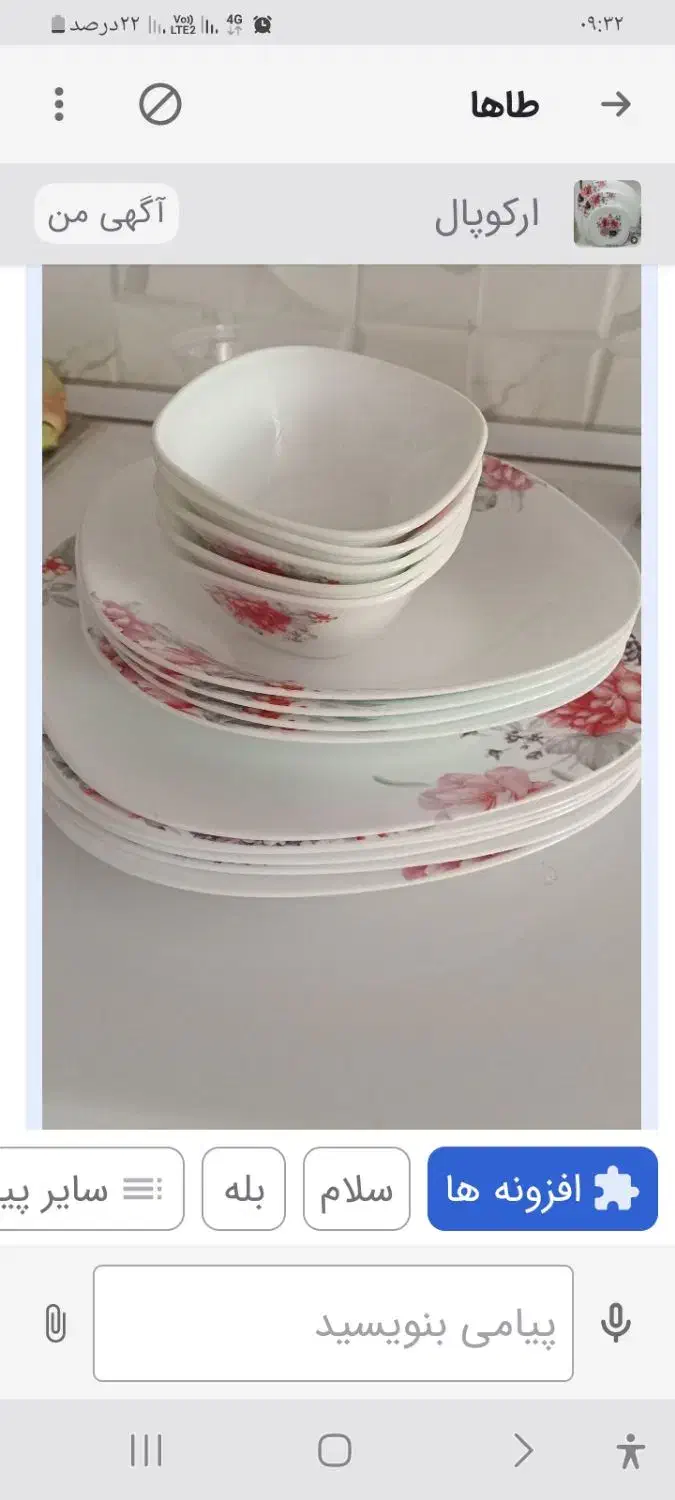 ارکوپال|ظروف سرو و پذیرایی|سبزوار, هویزه|دیوار