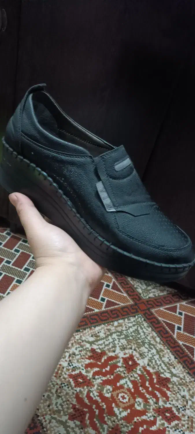 کفش چرم طبی زنانه دور دوزی سایز ۳۸|کیف، کفش، کمربند|نسیمشهر, |دیوار