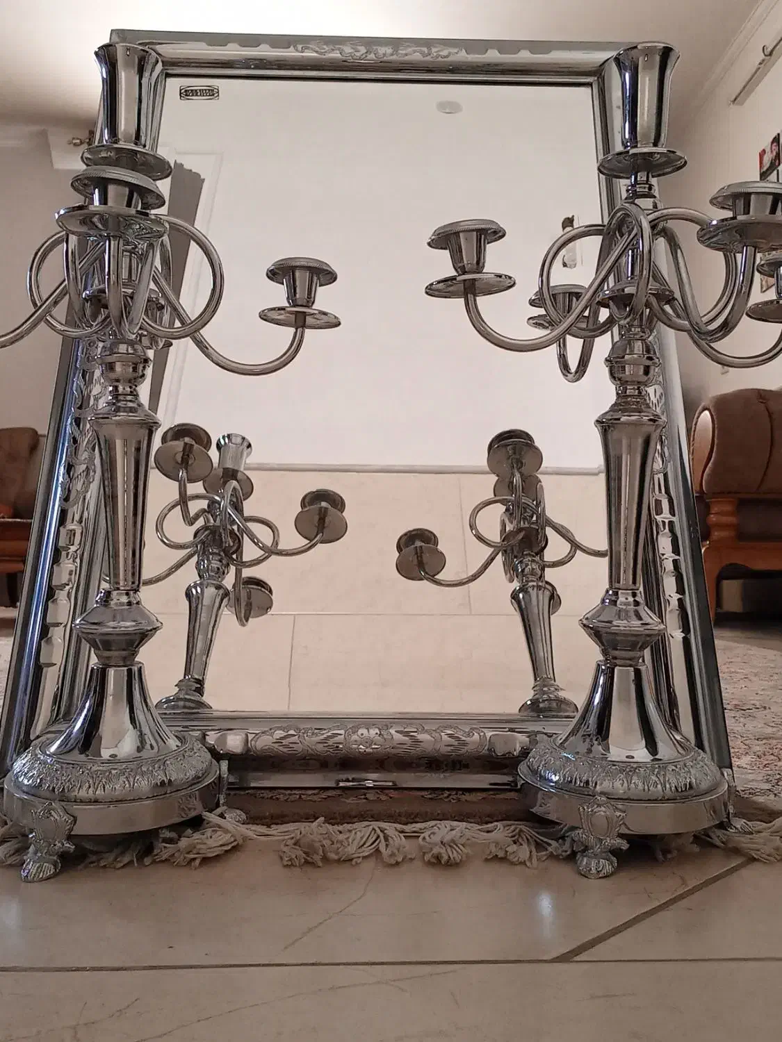 آیینه و شمعدون|آینه|سمنان, |دیوار