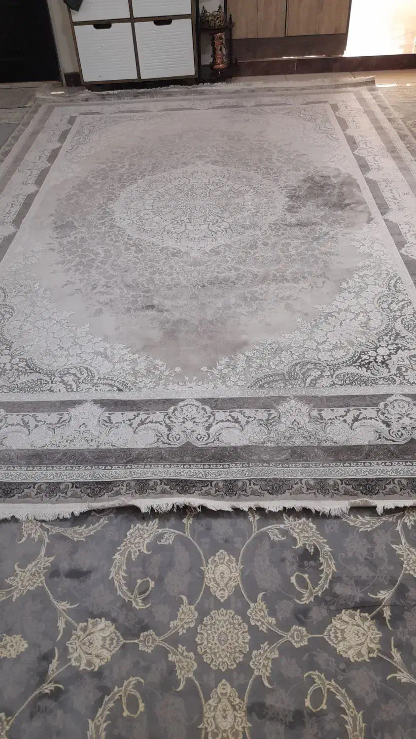 فرش ۹ متری ۱۲۰۰ شانه در حد نو|فرش|بومهن, |دیوار