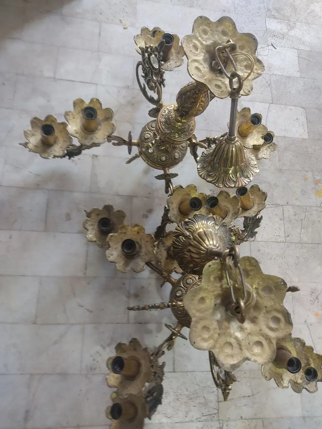 لوستر برنز کیلویی یک|لوستر و چراغ آویز|میانه, |دیوار