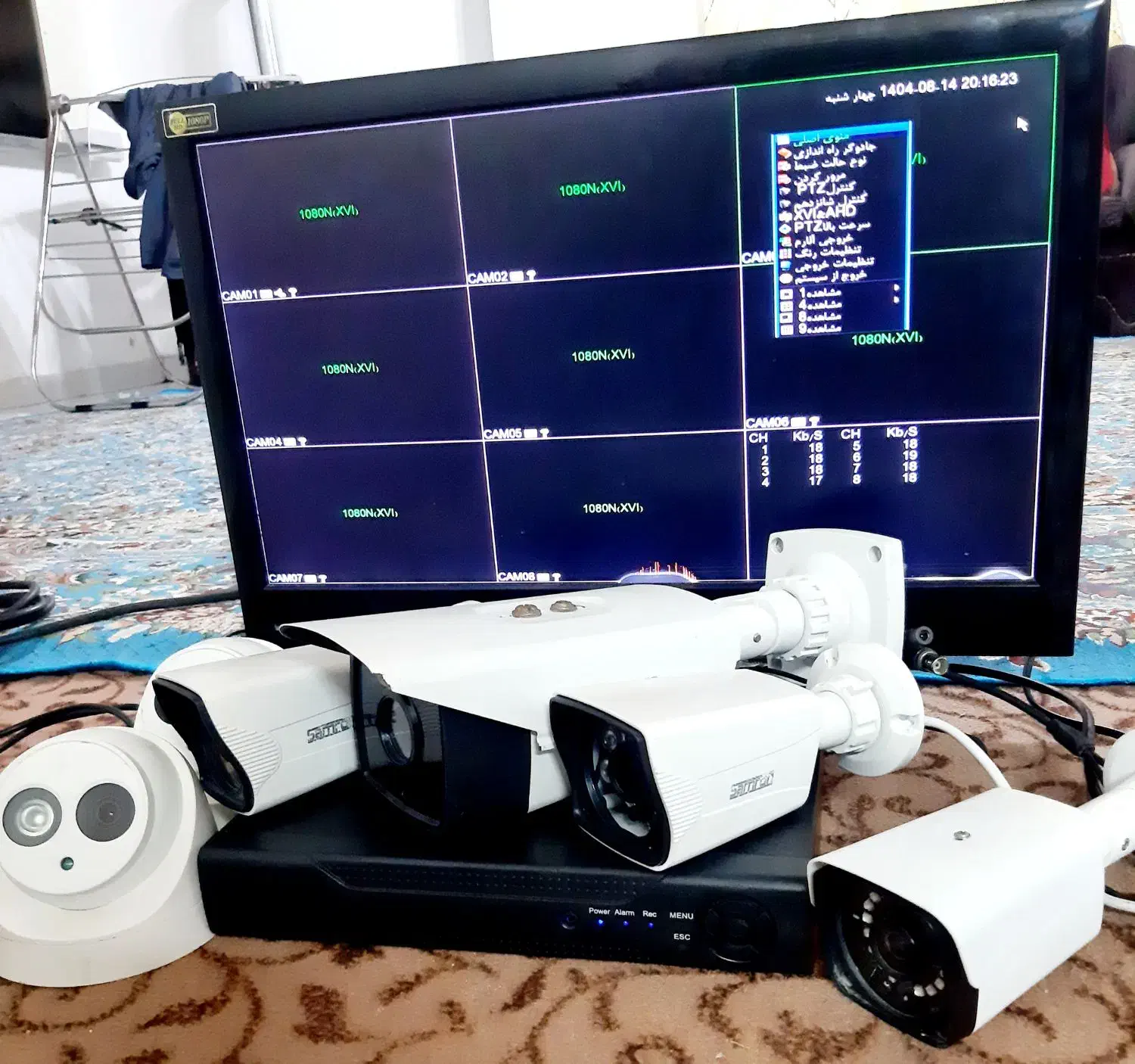 دستگاه AHD هشت کاناله . دوربین و هارد کامل|دوربین مداربسته|نوشهر, |دیوار