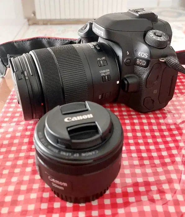 دوربین 80d + لنز 18.135 و لنز فیکس|دوربین عکاسی و فیلم‌برداری|تهران, شارق|دیوار