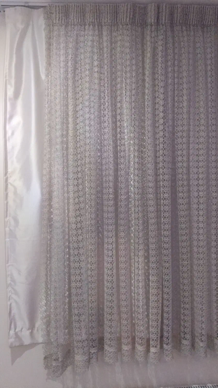 ۴ عدد پرده دانتل در حد نو|پرده، رانر، رومیزی|تهران, یافت آباد شمالی|دیوار