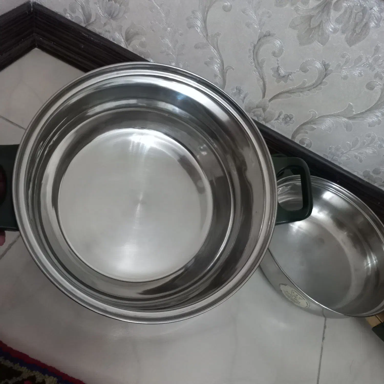 سرویس ۱۱ پارچه استیل اصل آلمان|ظروف پختوپز|تبریز, |دیوار