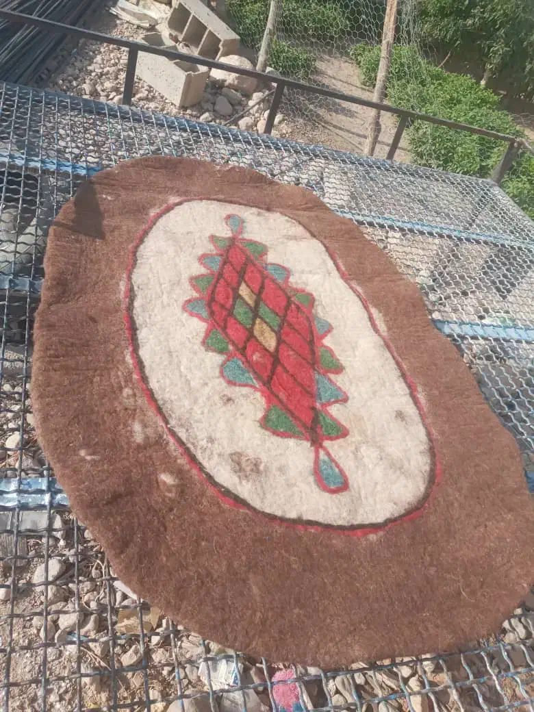 نمددست بافت پشم میش|فرش|کوهمره, |دیوار