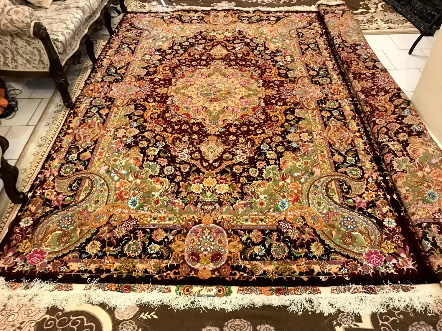 فرش دستباف ابریشمی|فرش|تهران, دریان‌نو|دیوار