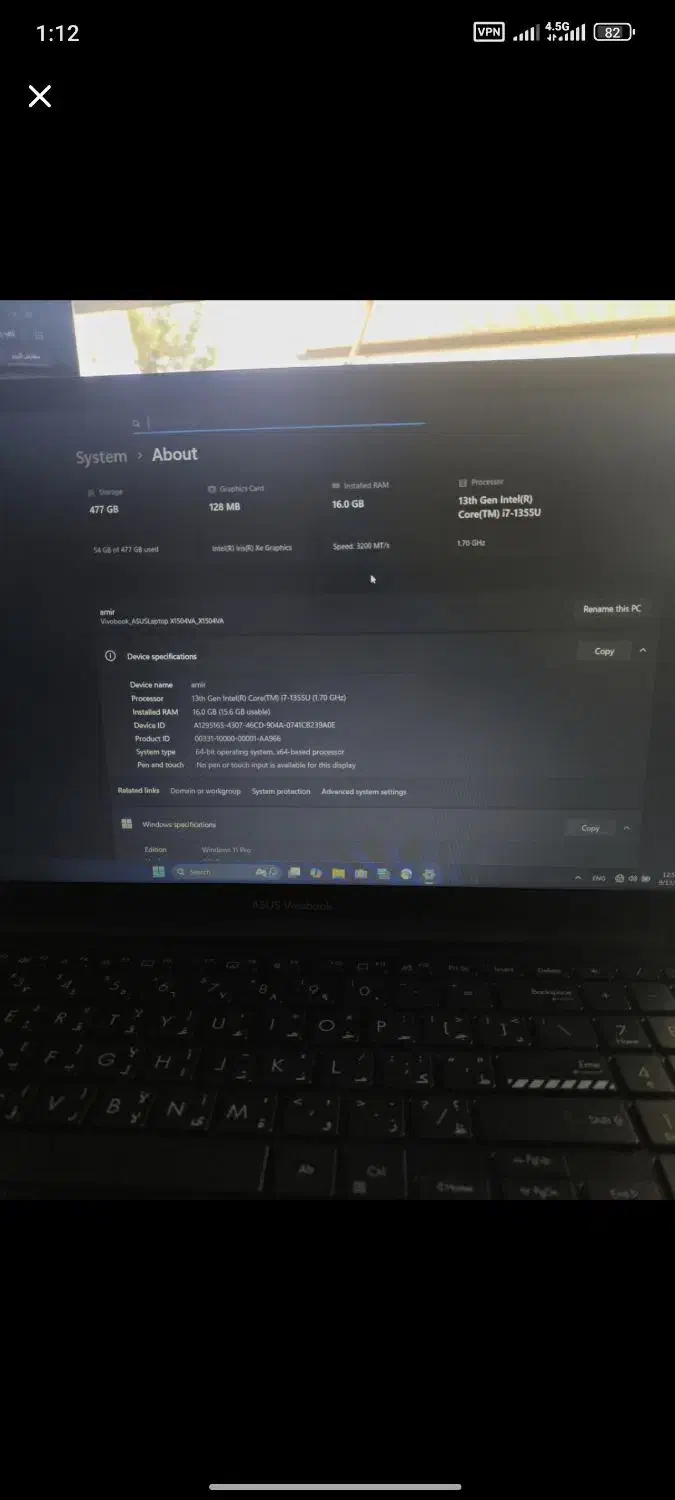 لبتاب ایسوس vivobook X1504|رایانه همراه|تهران, آسمان|دیوار
