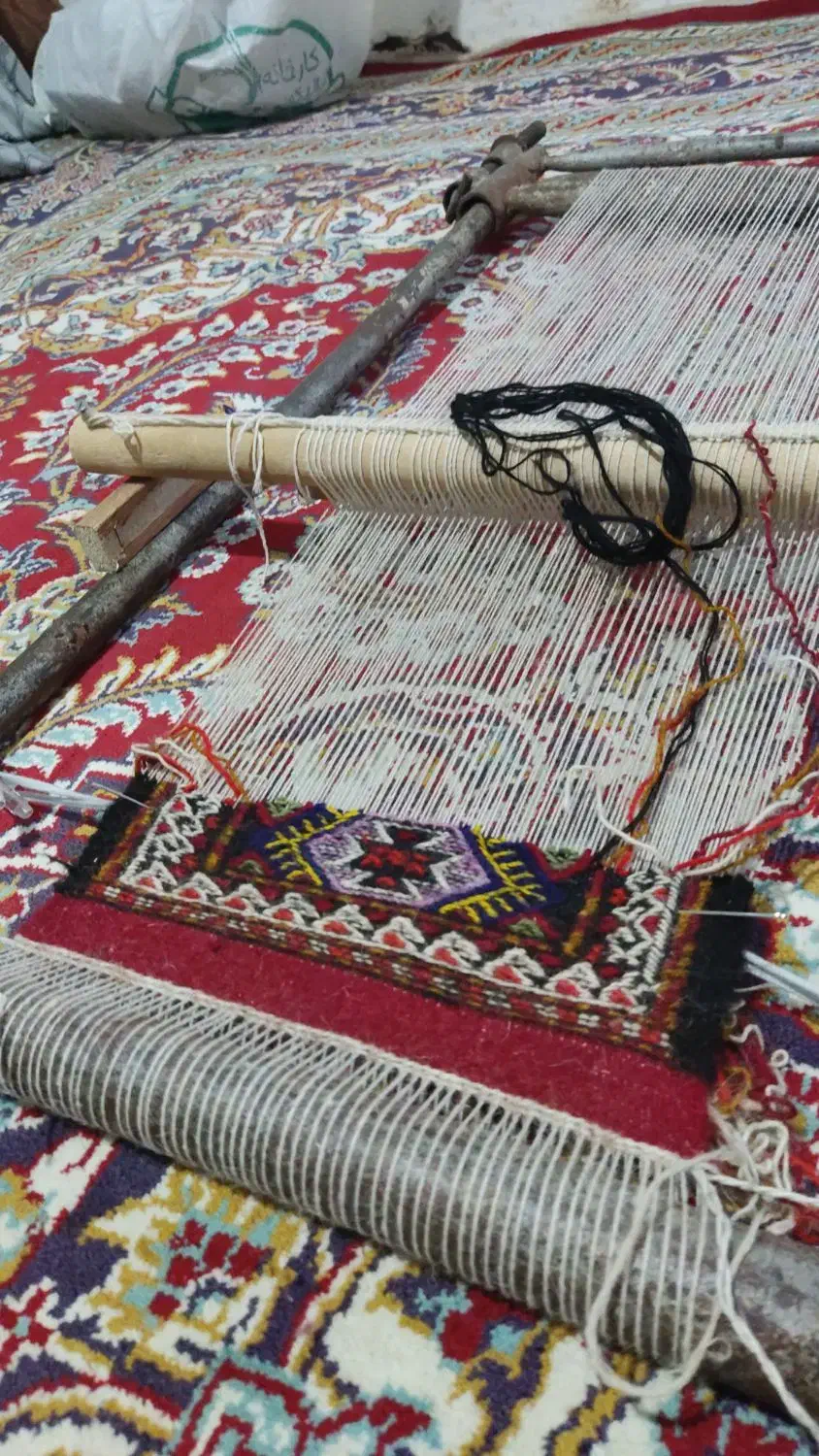 گلیم   سنتی کار در منزل|گلیم، جاجیم، گبه|بجنورد, |دیوار