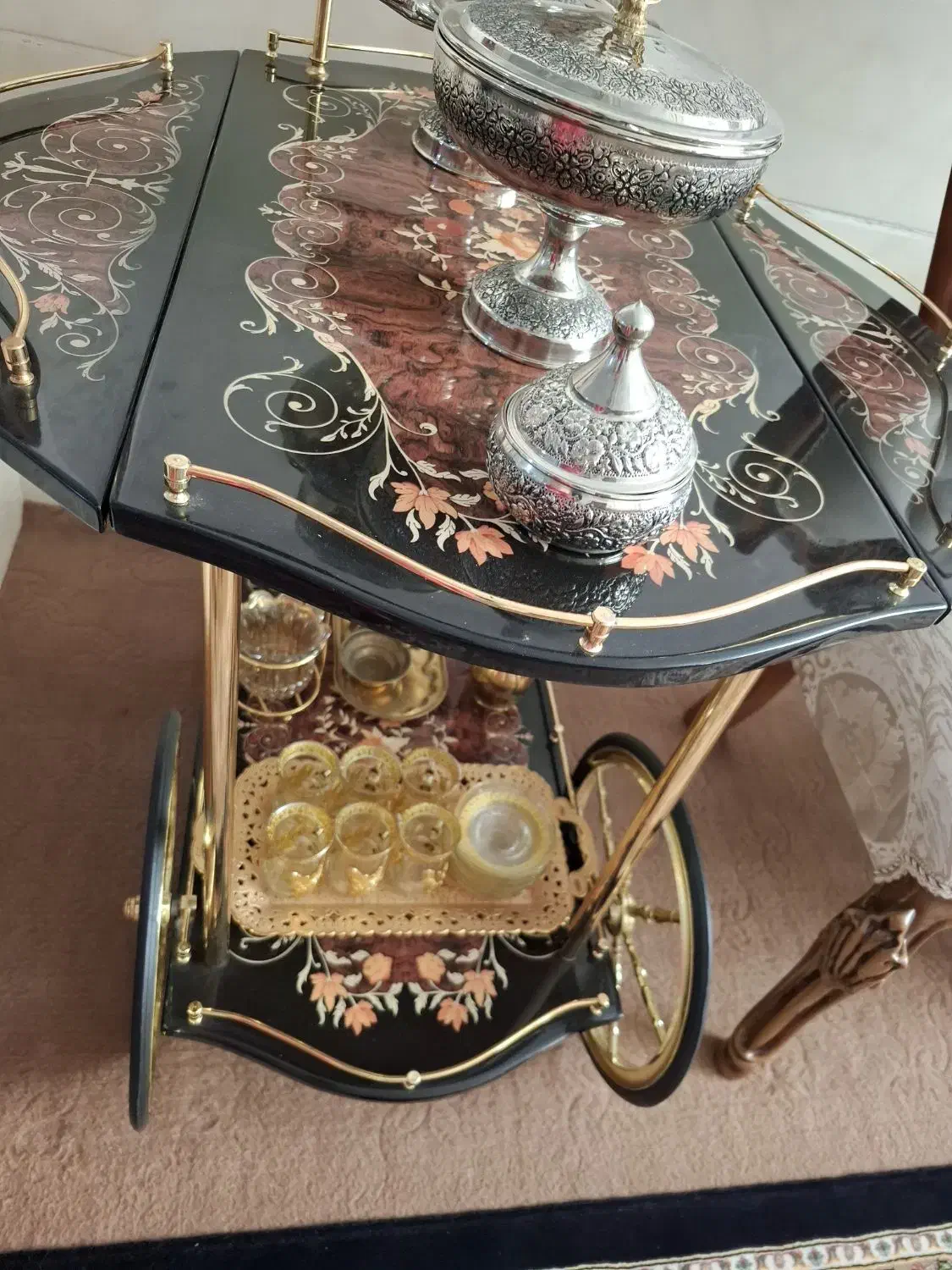 میز بار چوبی|بوفه، ویترین، کنسول|زنجان, |دیوار