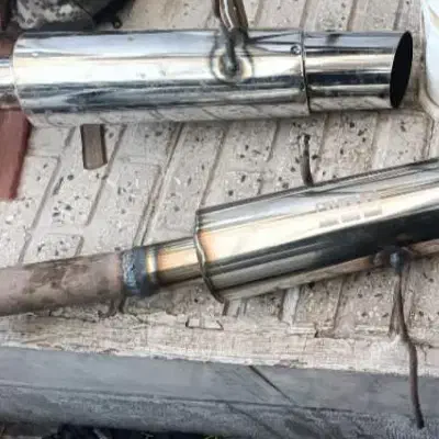 طبق پراید و منبع اگزوز استیل با سایلنس|قطعات یدکی و لوازم جانبی|محمدیه-قزوین, |دیوار