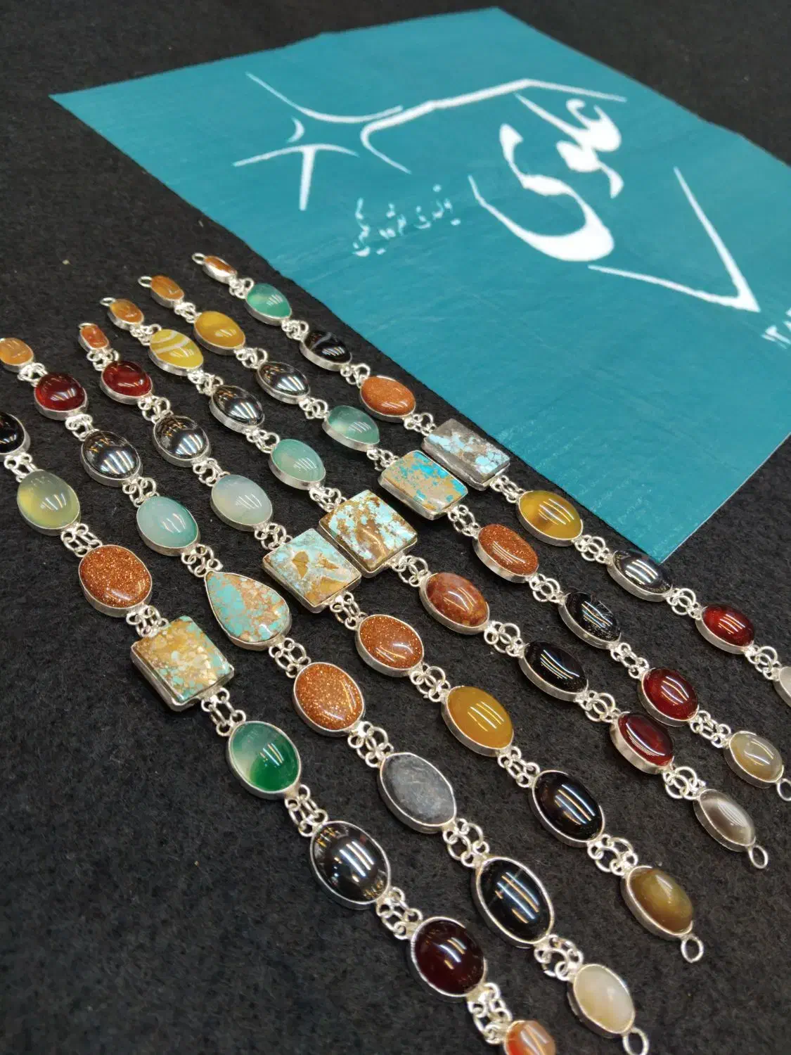 دستبند نقره ام البنین فیروزه عقیق یمنی علوی|جواهرات|مشهد, عیدگاه|دیوار