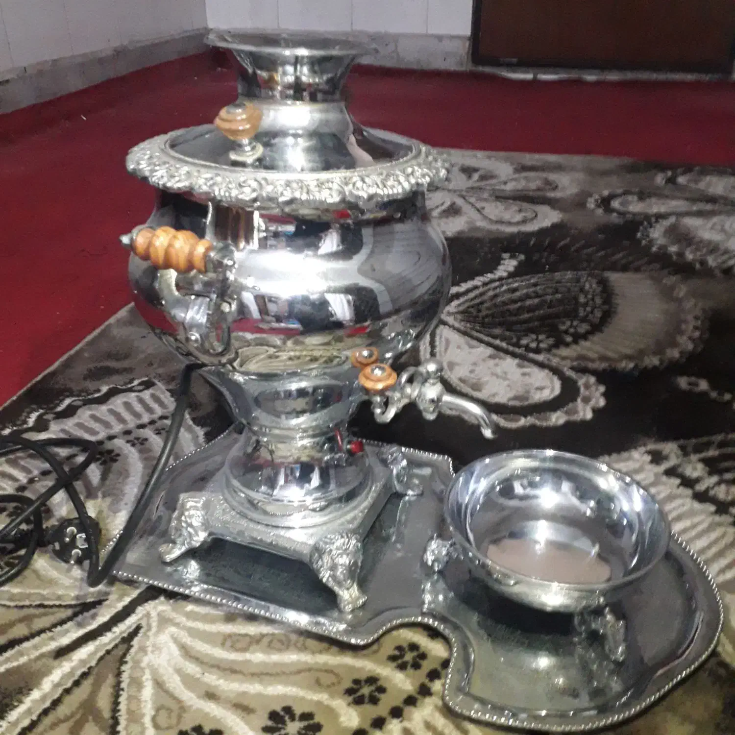 سماور برقی برنجی|سماور، چای‌ساز، قهوه‌ساز|اسلام‌شهر, شهرک مهدیه|دیوار