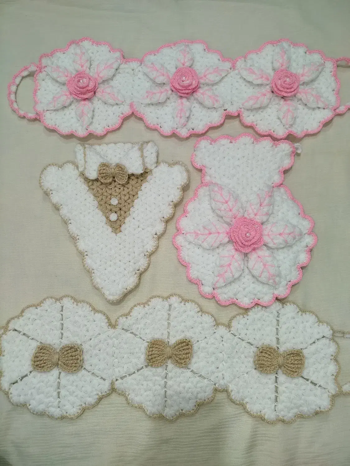 سرویس عروس لیف واسکاج همه مدل|سفره، حوله، دستمال آشپزخانه|مشهد, طرق|دیوار