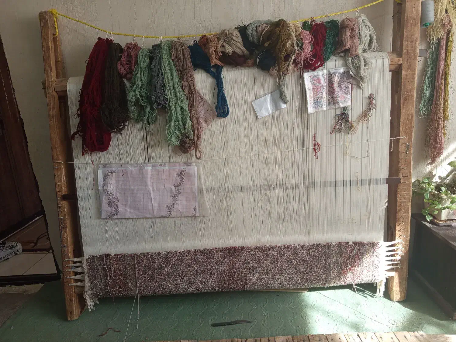 فرش خلچه ماهی نقشه عبدالهی 180لایمانده نصف بشه|فرش|ارومیه, |دیوار