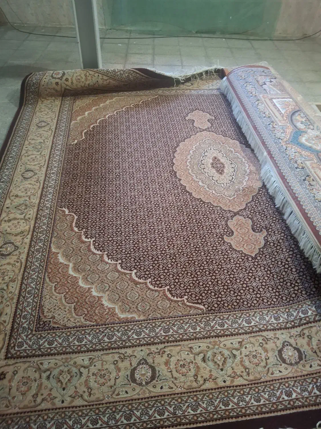 فرش ماشینی طرح ماهی|فرش|خوی, |دیوار