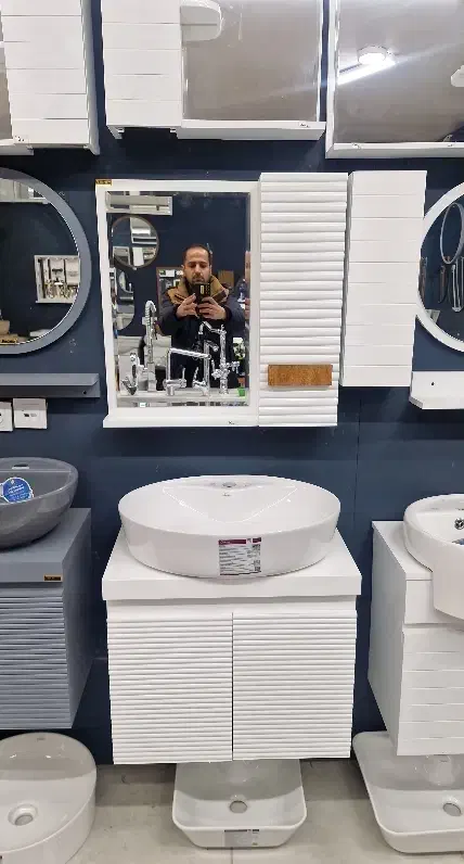 فولست روشویی کابینتی با آینه باکس مدل بامبل|لوازم سرویس بهداشتی|بومهن, |دیوار