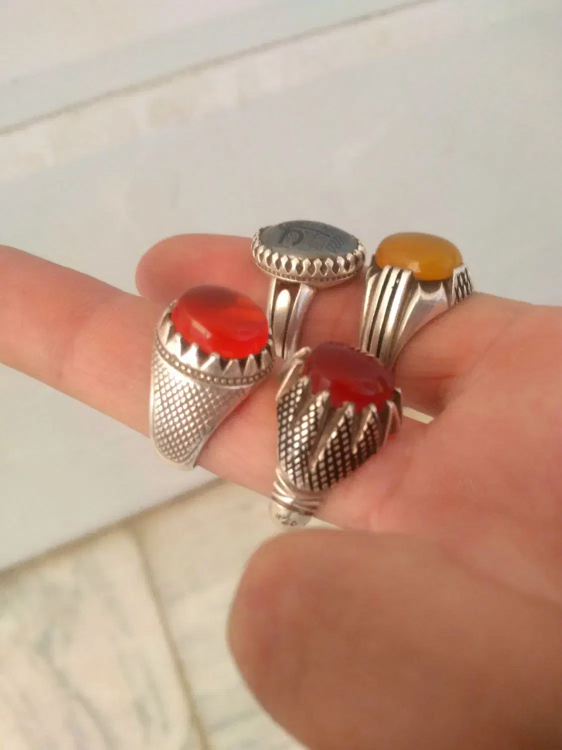 انگشتر نقره|کلکسیون و سرگرمی|قم, شاه ابراهیم|دیوار