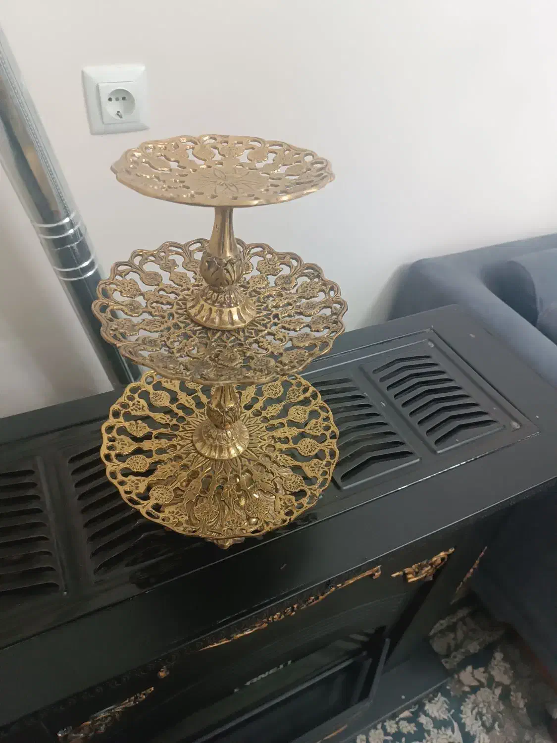 شیرینی خوری برنجی|ظروف سرو و پذیرایی|شهریار, شهرک بهاران (ویره)|دیوار