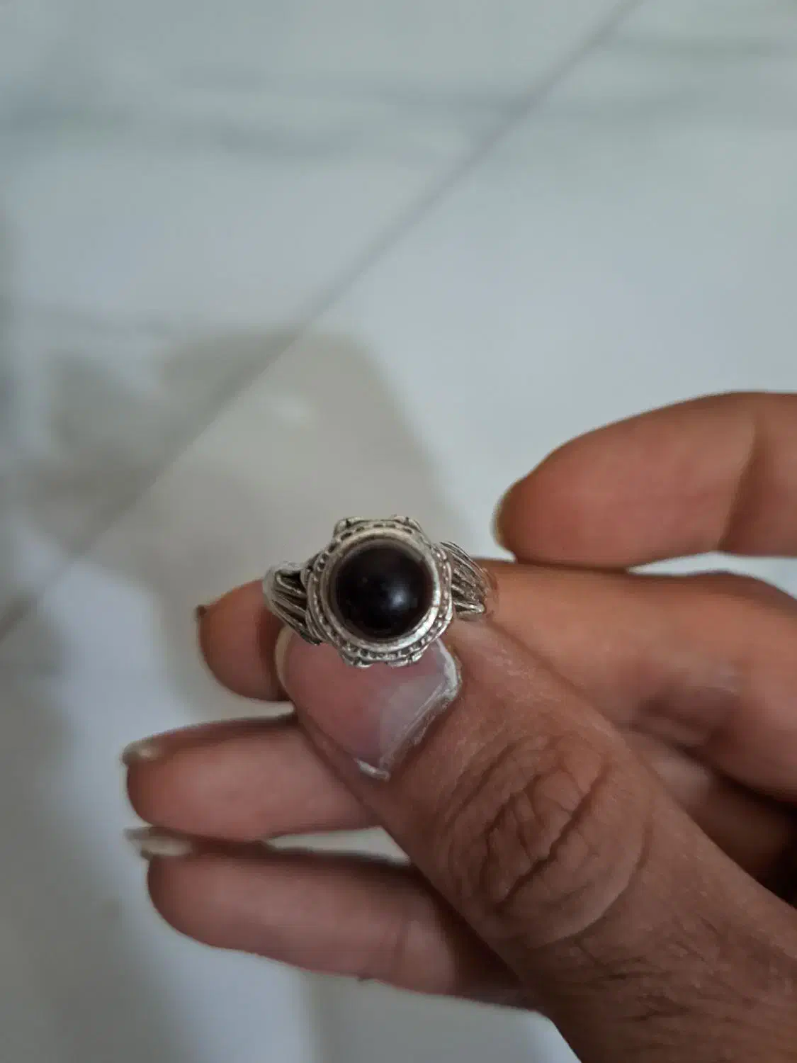 انگشتر دست دلبر نگین مشکی|جواهرات|کاشان, گارزگاه|دیوار