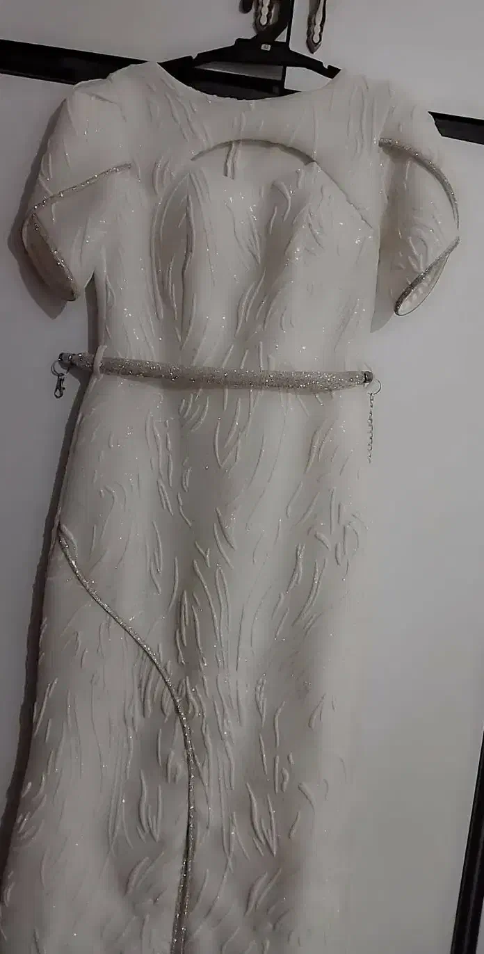 لباس مجلسی سفید و براق نونو|لباس|دزفول, |دیوار