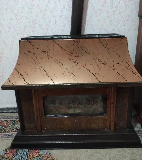 بخاری طرح شومینه|بخاری، هیتر، شومینه|ایلام, |دیوار