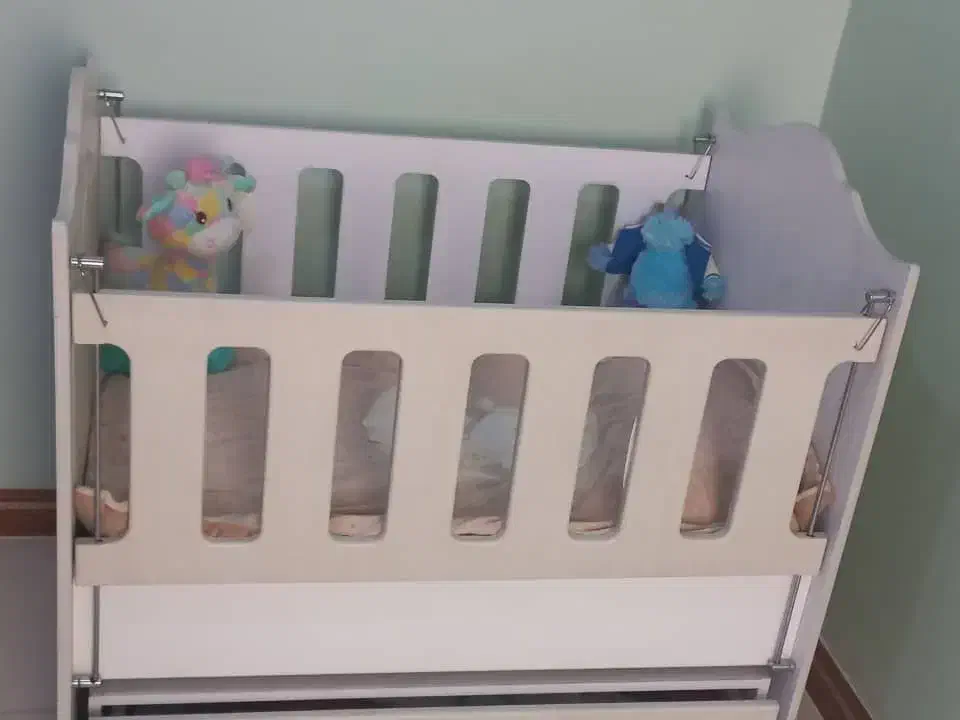 تخت گهواره ای نوزاد|تخت و صندلی بچه|باغستان, |دیوار